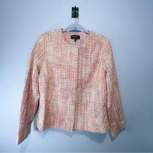 Talbots Zip Up Blazer - Pink Multi - 16P NWT